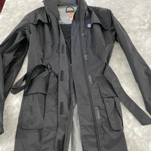 Lucy convertible black trench style coat XS